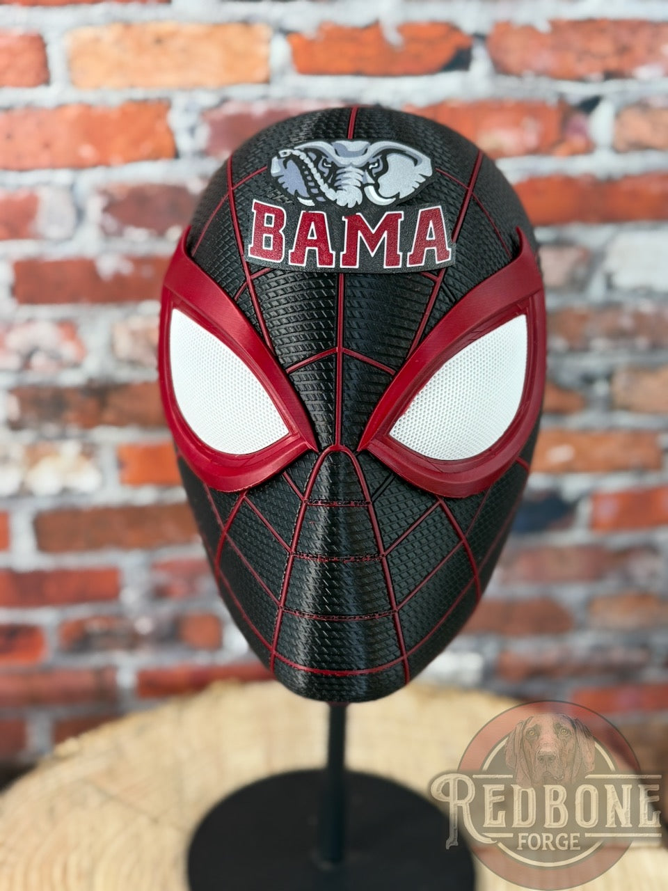 Alabama-Inspired Black & Crimson Miles Web Slinger Helmet
