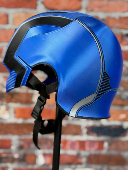 Detroit-Inspired Blue and Silver Liberty Defender Helmet
