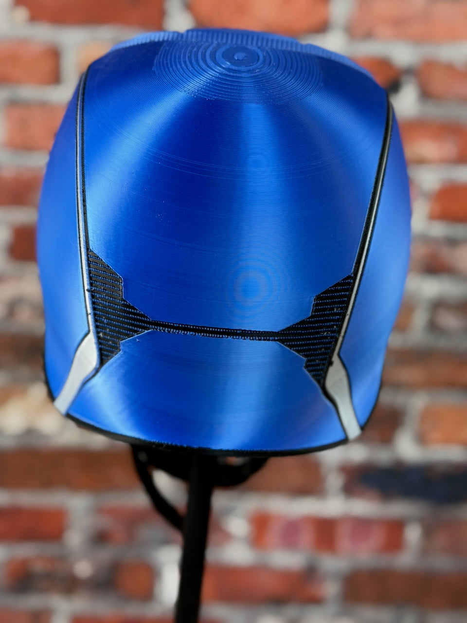 Detroit-Inspired Blue and Silver Liberty Defender Helmet