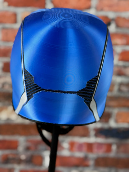 Detroit-Inspired Blue and Silver Liberty Defender Helmet