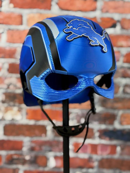 Detroit-Inspired Blue and Silver Liberty Defender Helmet