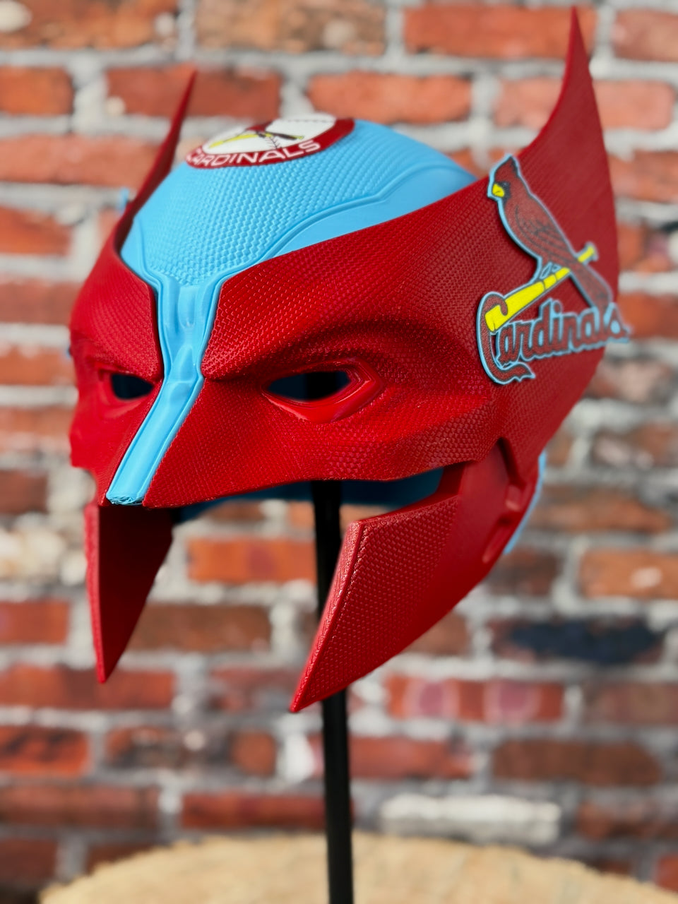 Cardinal-Inspired Red & Powder Blue Mutant Cowl