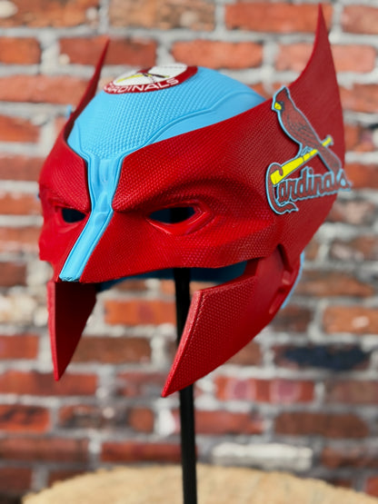 Cardinal-Inspired Red & Powder Blue Mutant Cowl