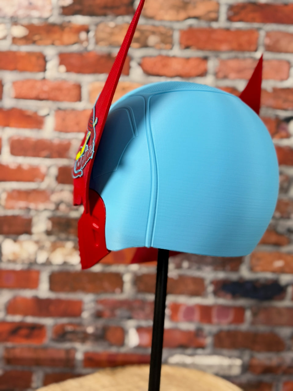 Cardinal-Inspired Red & Powder Blue Mutant Cowl