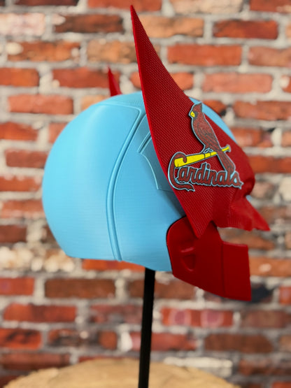 Cardinal-Inspired Red & Powder Blue Mutant Cowl