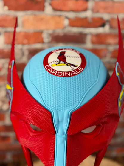 Cardinal-Inspired Red & Powder Blue Mutant Cowl