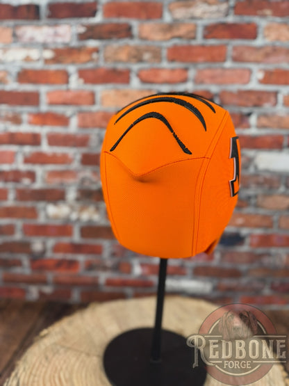 Cincinnati-Inspired Orange & Black Stripes Masked Mercenary Mask