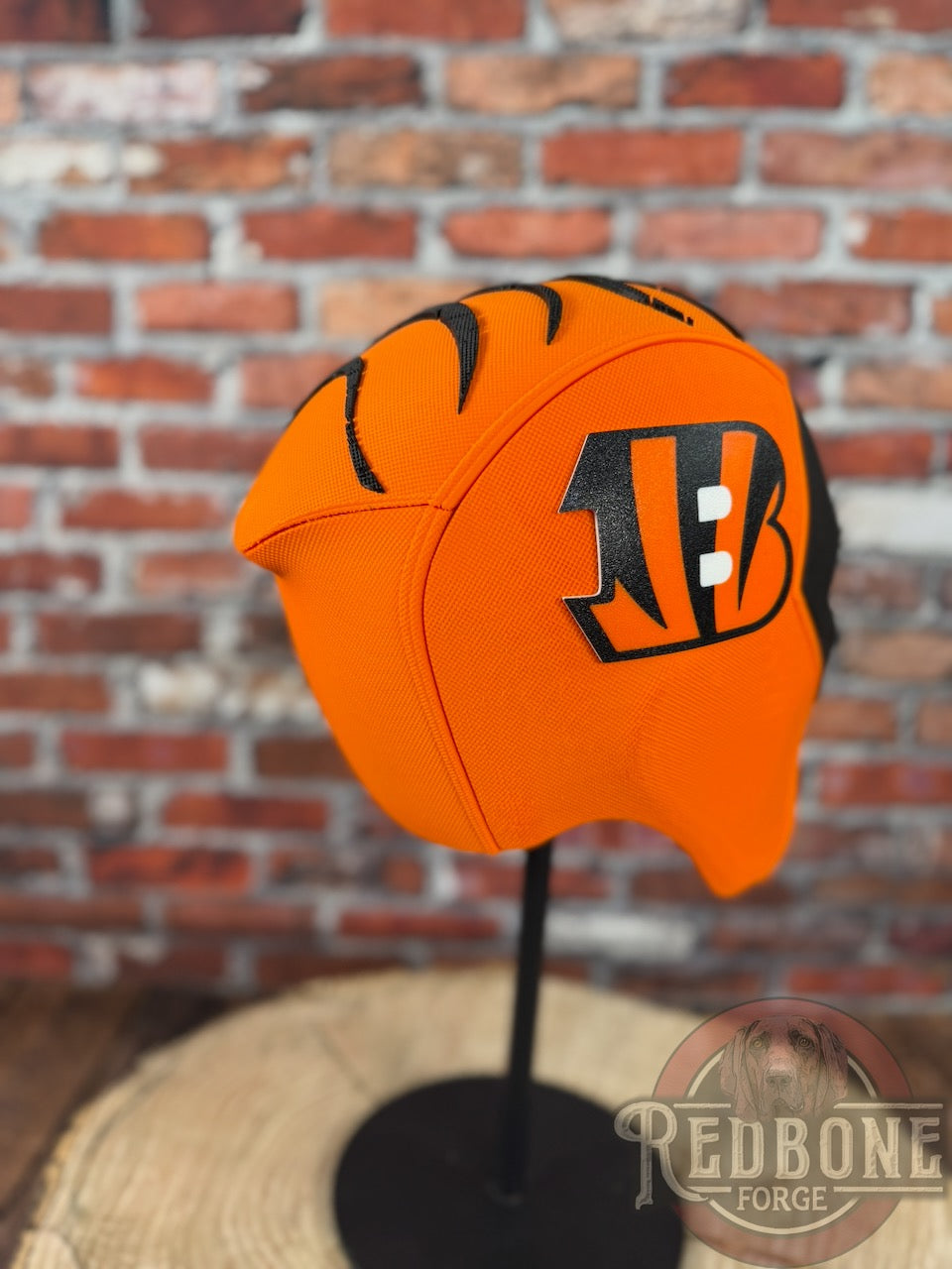 Cincinnati-Inspired Orange & Black Stripes Masked Mercenary Mask