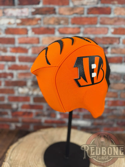 Cincinnati-Inspired Orange & Black Stripes Masked Mercenary Mask
