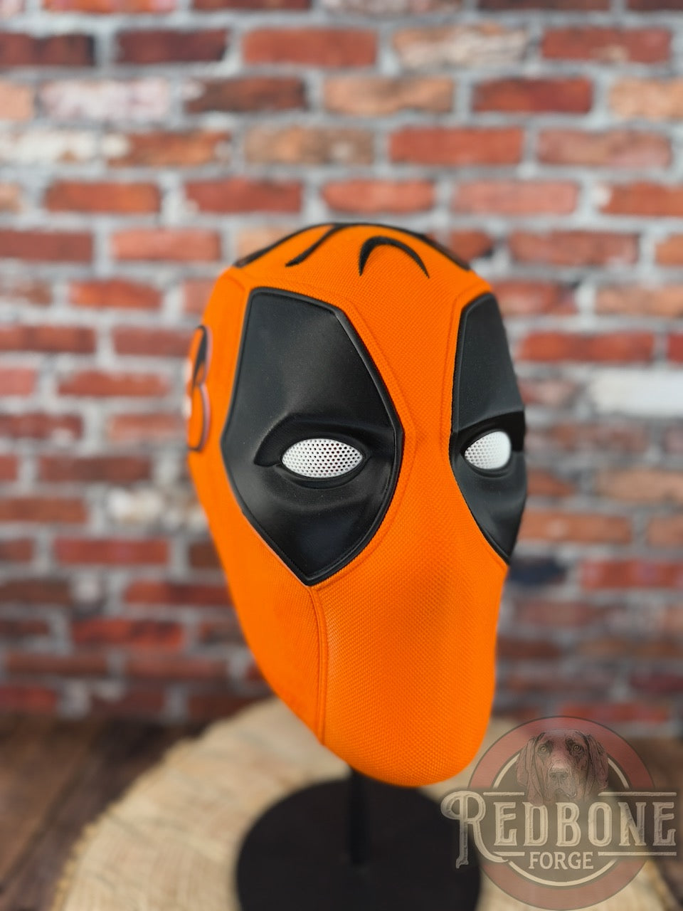 Cincinnati-Inspired Orange & Black Stripes Masked Mercenary Mask