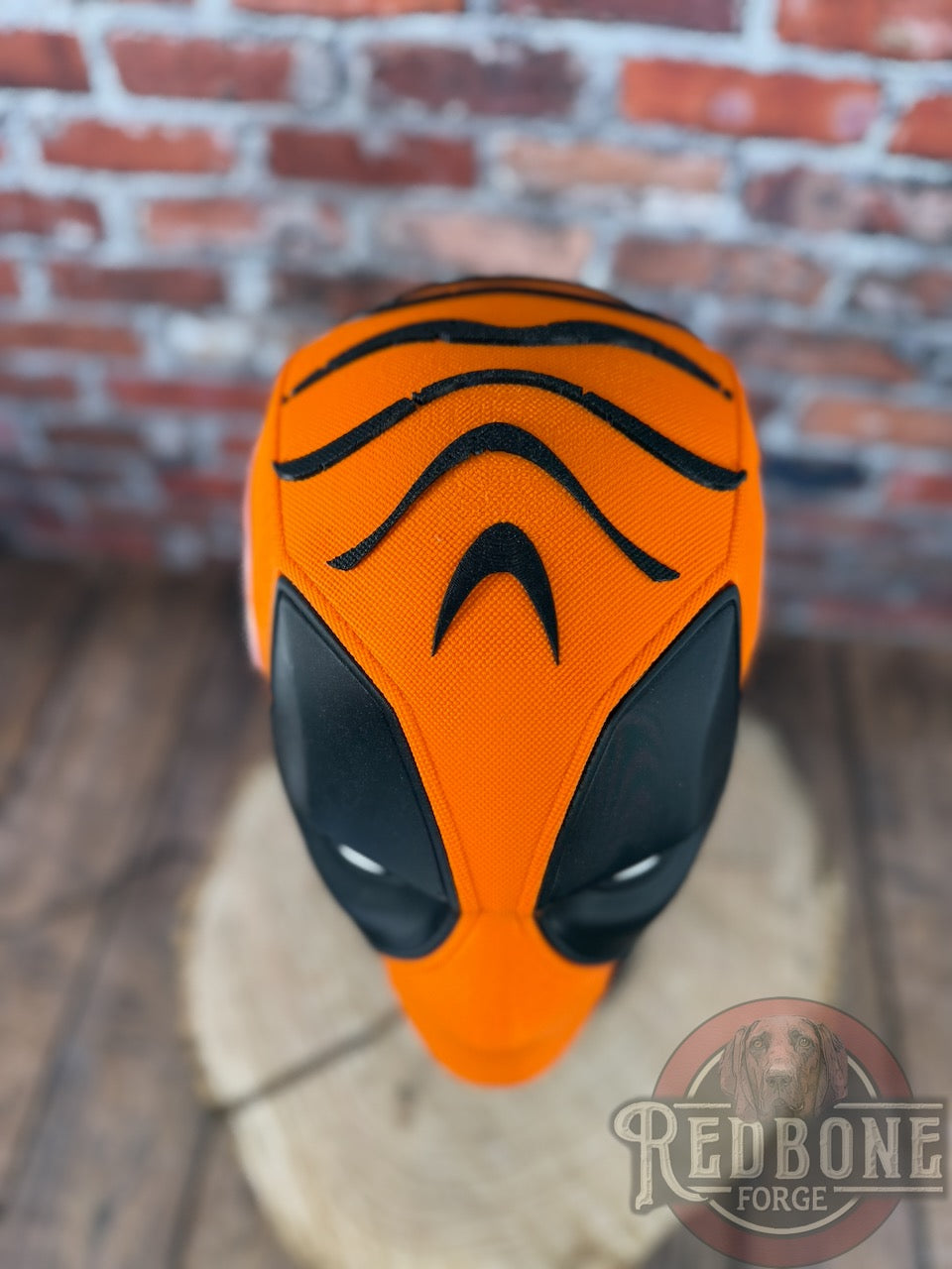Cincinnati-Inspired Orange & Black Stripes Masked Mercenary Mask