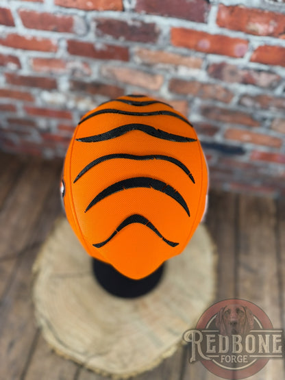 Cincinnati-Inspired Orange & Black Stripes Masked Mercenary Mask