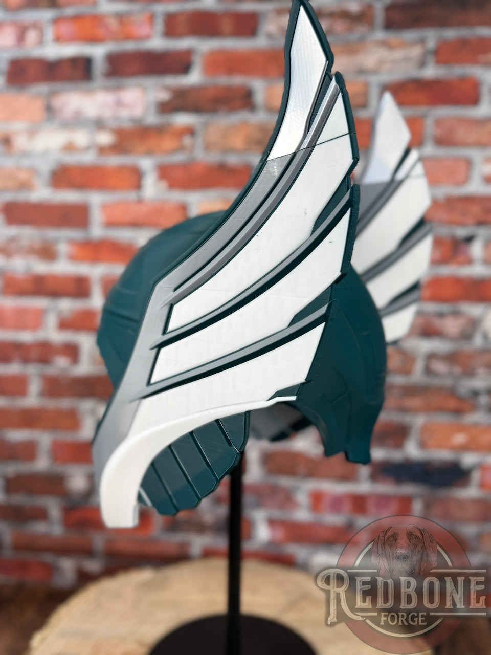 Philadelphia-Inspired Green, Silver, & White Norse God Helmet