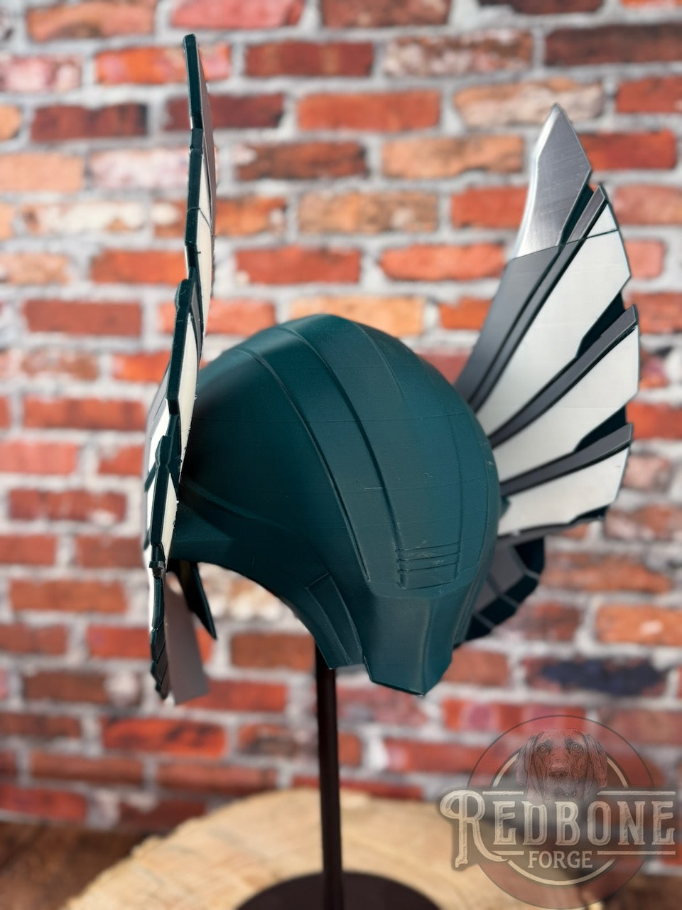 Philadelphia-Inspired Green, Silver, & White Norse God Helmet