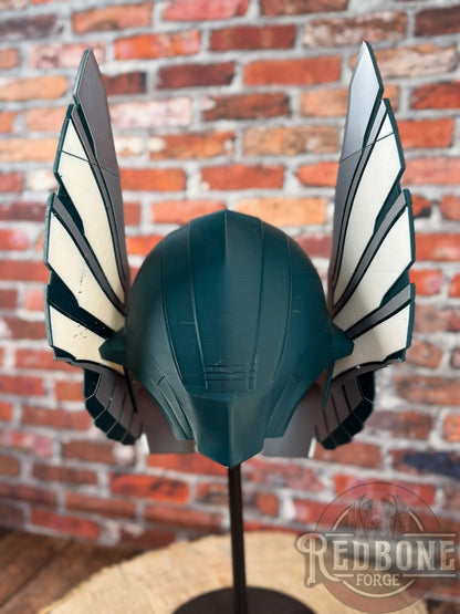 Philadelphia-Inspired Green, Silver, & White Norse God Helmet