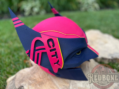 St. Louis- Inspired City Red & Blue Soccer Mutant Cowl