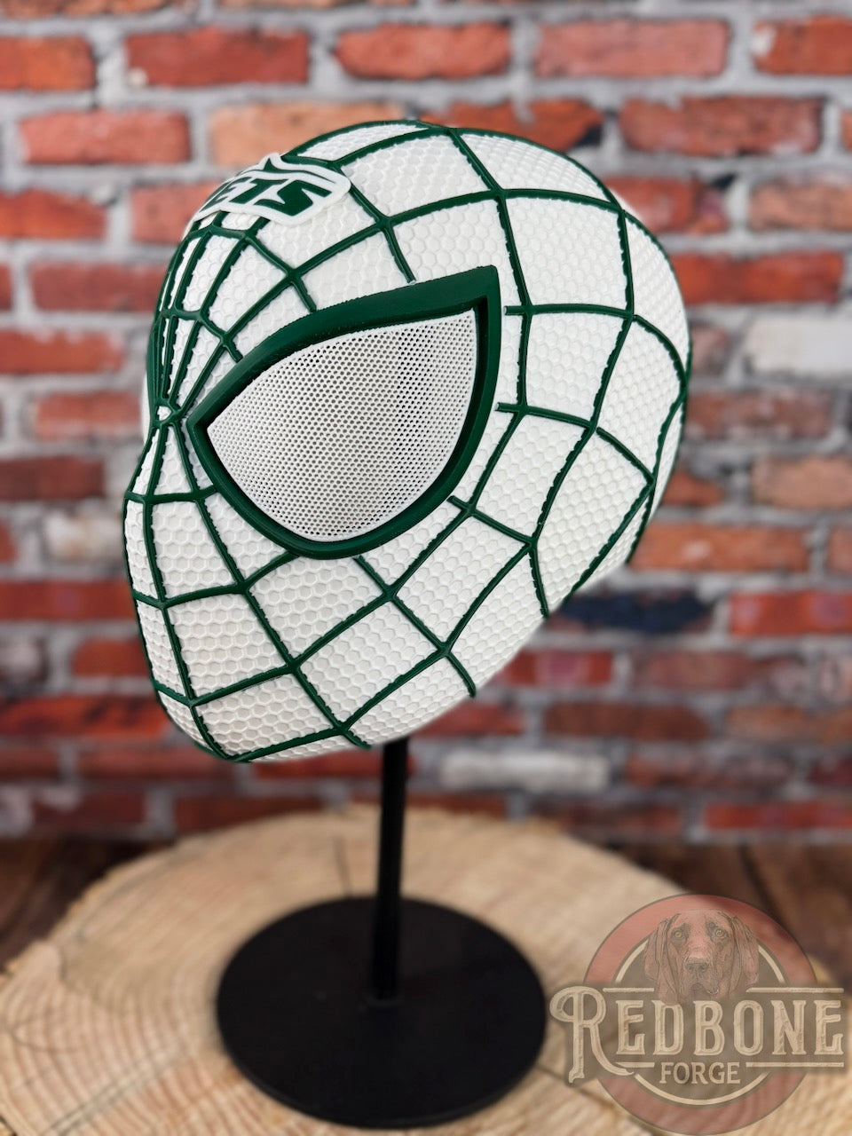 New York-Inspired Green & White Web Slinger Helmet