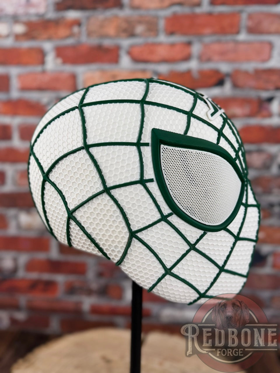 New York-Inspired Green & White Web Slinger Helmet