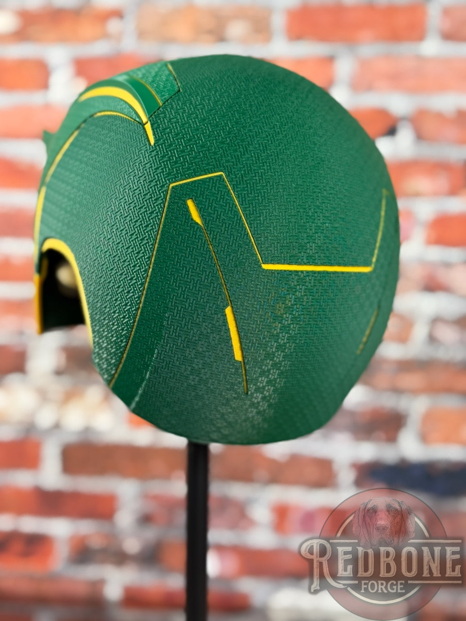 Green Bay-Inspired Green & Yellow Blind Devil Helmet