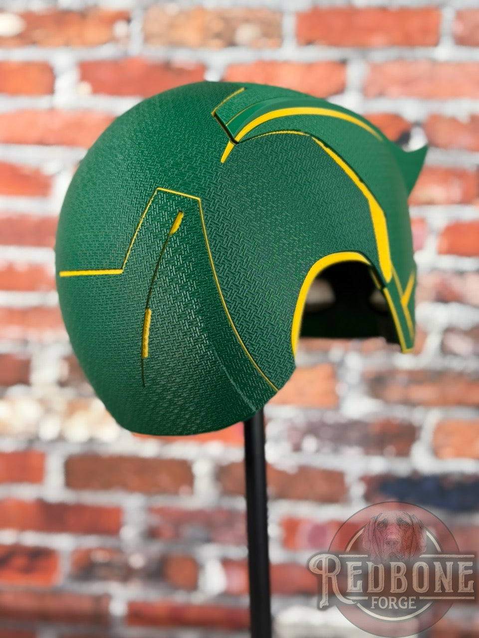 Green Bay-Inspired Green & Yellow Blind Devil Helmet