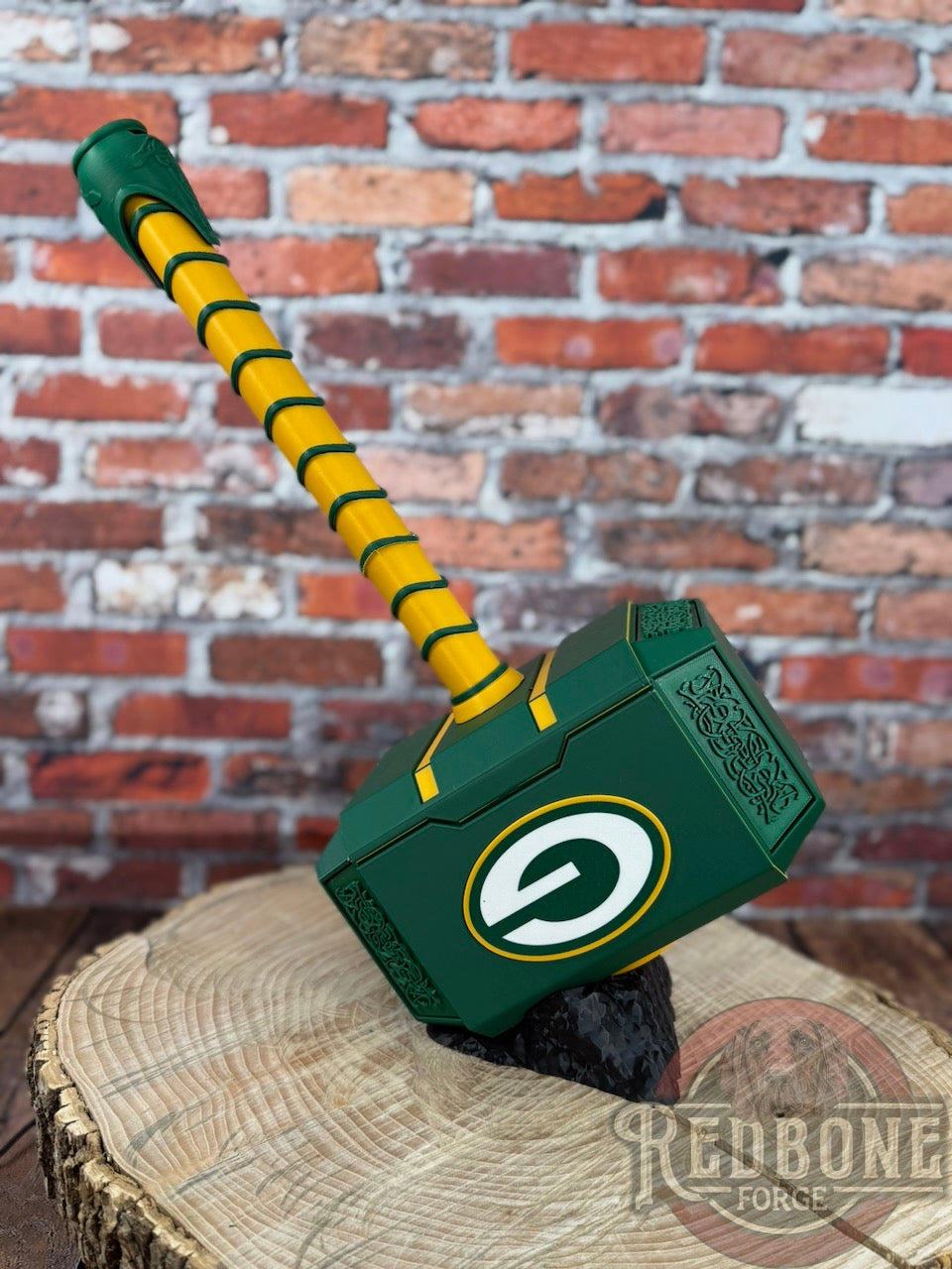 Green Bay-Inspired Mjolnir Thor Hammer