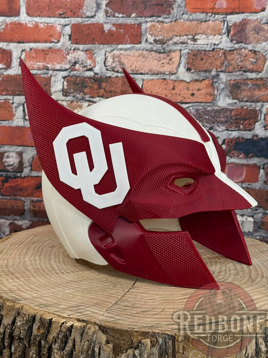 Oklahoma-Inspired Crimson & Cream Mutant Cowl