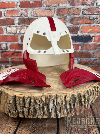Oklahoma-Inspired Crimson & Cream Mutant Cowl