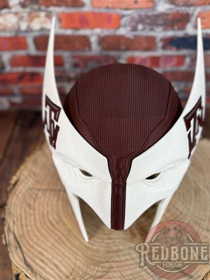 Texas-Inspired Maroon & White Mutant Cowl