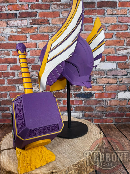 Custom Themed Norse God & Hammer