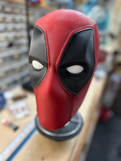 Red & Black Weathered Masked Mercenary Mask