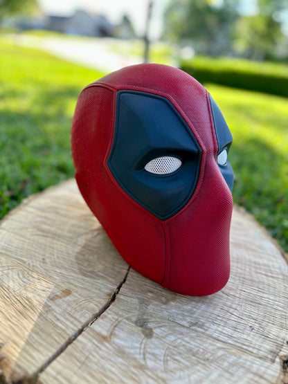 Red & Black Weathered Masked Mercenary Mask
