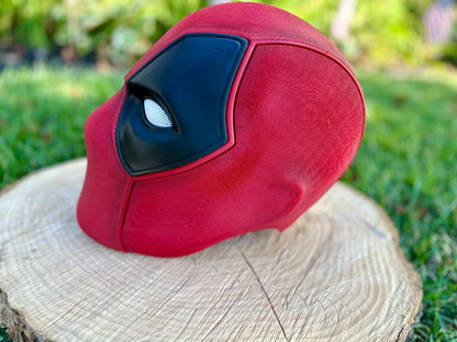 Red & Black Weathered Masked Mercenary Mask