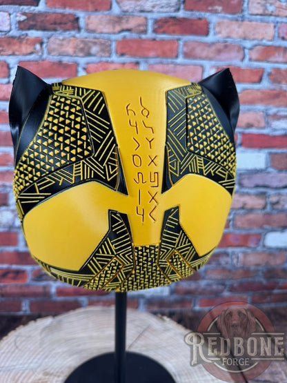 Custom Tribal Cat Panther Warrior Mask 3D Printed