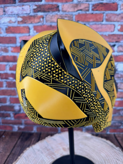 DeWalt Inspired Black & Gold Tribal Cat Warrior Helmet