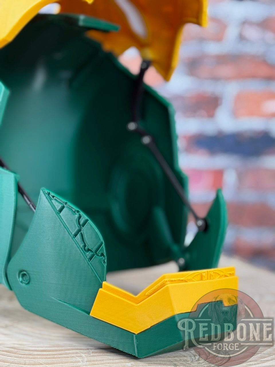 Green Bay- Inspired Iron Hero Helmet - Mark G in Green & Yellow
