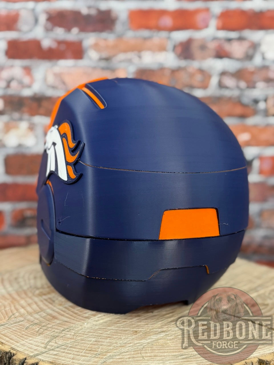 Denver- Inspired Iron Hero Helmet - Mark B in Navy & Orange