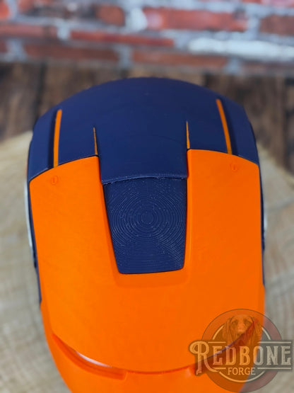 Denver- Inspired Iron Hero Helmet - Mark B in Navy & Orange