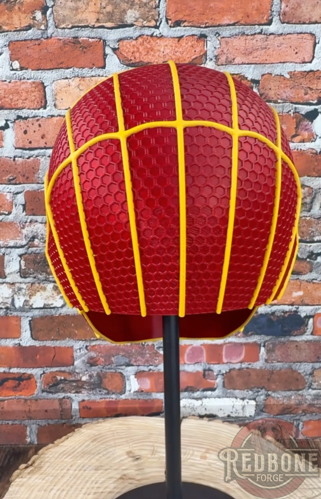 Southern California-Inspired Garnet & Gold Web Slinger Helmet