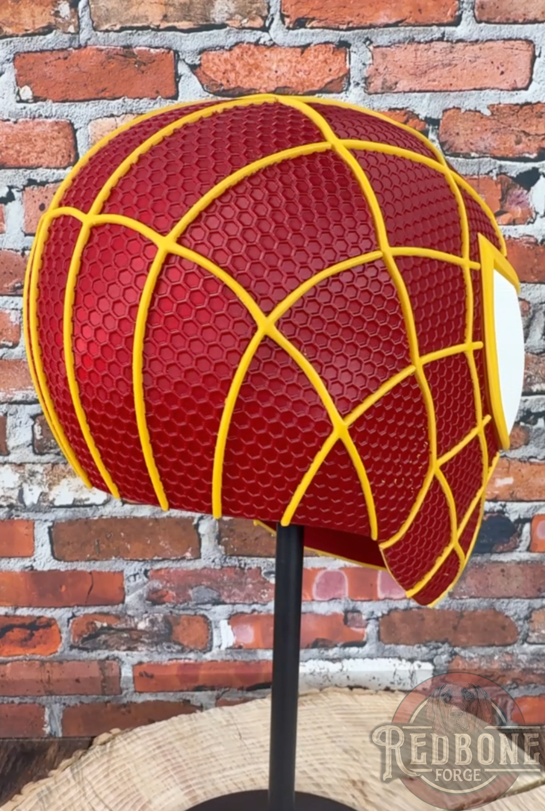 Southern California-Inspired Garnet & Gold Web Slinger Helmet