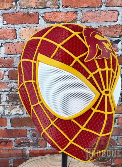 Southern California-Inspired Garnet & Gold Web Slinger Helmet