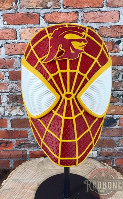 Southern California-Inspired Garnet & Gold Web Slinger Helmet
