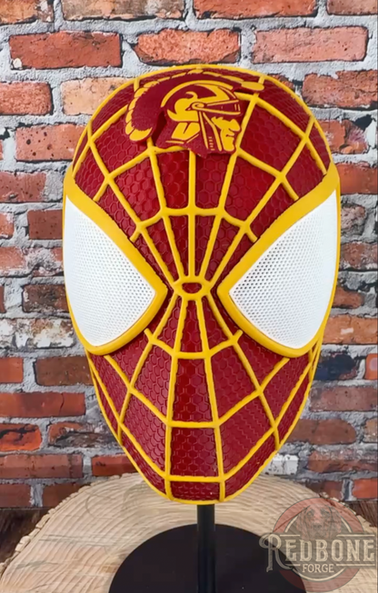 Southern California-Inspired Garnet & Gold Web Slinger Helmet
