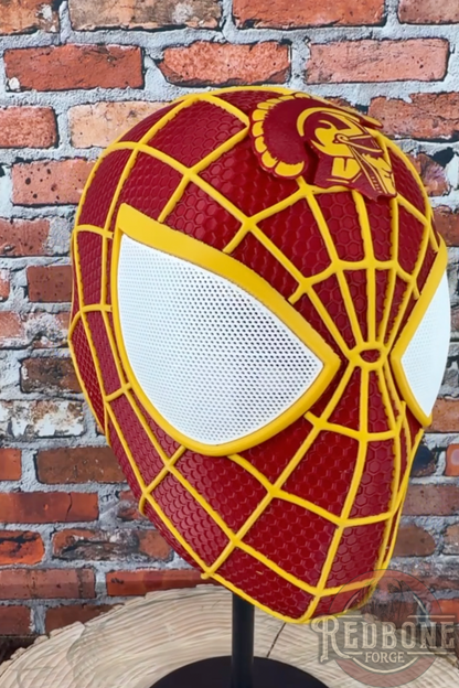 Southern California-Inspired Garnet & Gold Web Slinger Helmet