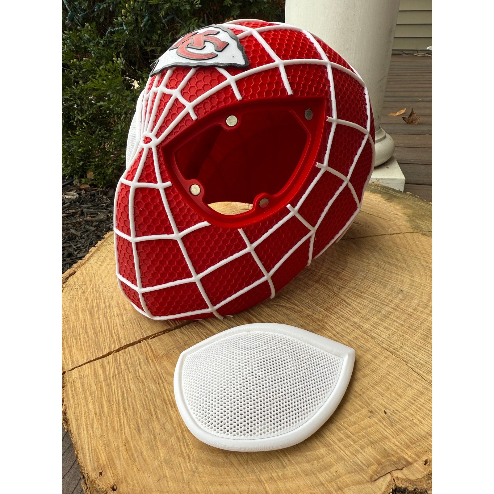 custom spiderman football helmet Custom Themed Web Slinger Mask – Redbone Forge