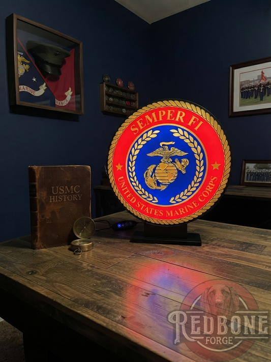 United States Marine Corps "Semper Fi" LED Light Box