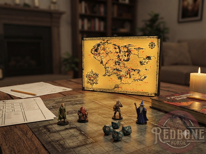 Middle-earth Map Illuminated LED Light Box