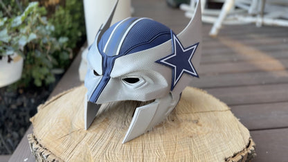 Dallas-Inspired Navy Blue & Silver Mutant Cowl