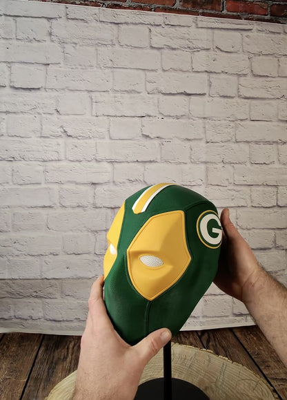 Green Bay-Inspired Green & Yellow Masked Mercenary Mask