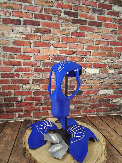 St. Louis- Inspired Silver & Blue Masked Mercenary Mask