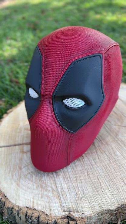 Red & Black Weathered Masked Mercenary Mask